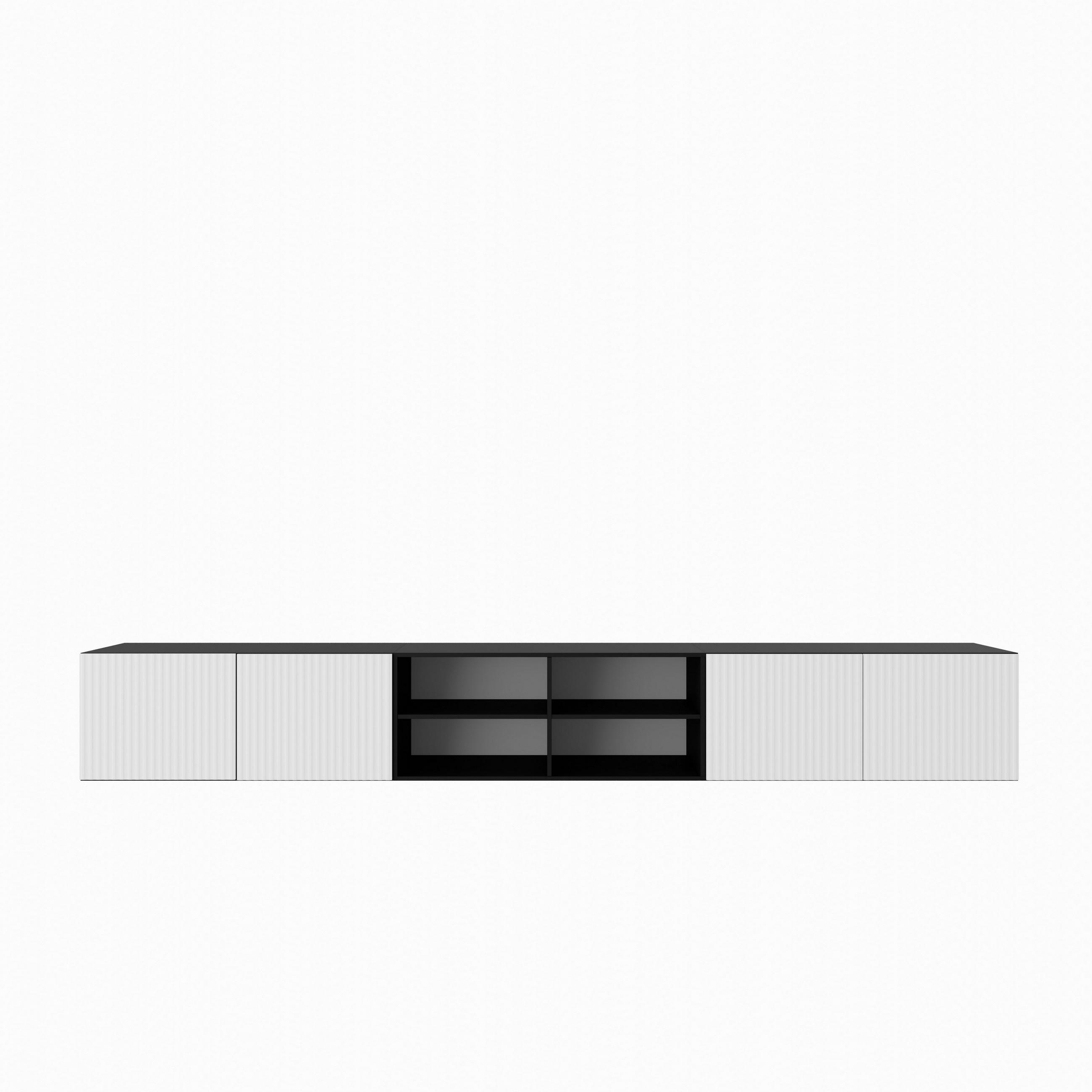 LOWBOARD VAREN 300/41/40 cm, Hängender TV-Schrank Anthrazit / Weiß - Anthrazit/Weiß, Holzwerkstoff (300/41/40cm) - MASSENO