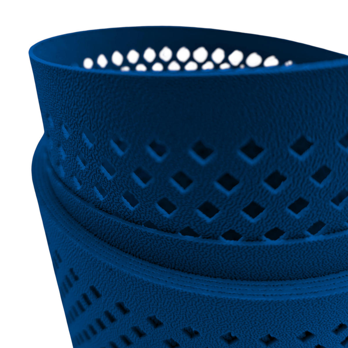 SICHTSCHUTZSTREIFEN Premium Gelocht Diamant-Muster für Doppelstabmatten Enzianblau 2,55 m - Blau, Kunststoff (255/19cm) - ZAUN|ZU