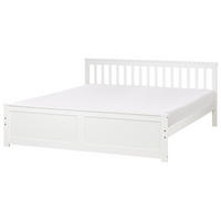 BETT mit Lattenrost 180x200 cm Weiß Olendon - Weiß, Holz (180/200cm) - Beliani