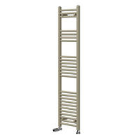 HANDTUCHHEIZKÖRPER 400 x 1500 mm Beige mit Thermostatventil Badheizkörper gerade mit Seitenanschluss - Beige, Metall (40/150/3cm) - LuxeBath