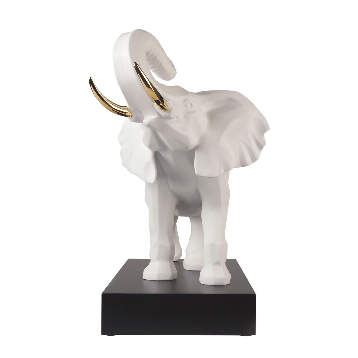 DEKOOBJEKT Studio 8 - Elefant, Biskuit-Porzellan, Weiß, 43 cm - Weiß, Keramik (25/43/57cm) - Goebel