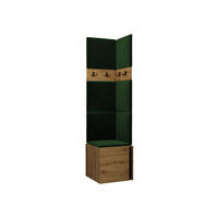 MOBILIER PENTRU HOL Orion XXI - verde/stejar Artisan, material plastic/compozit lemnos (42/186/46cm) - MIRJAN24