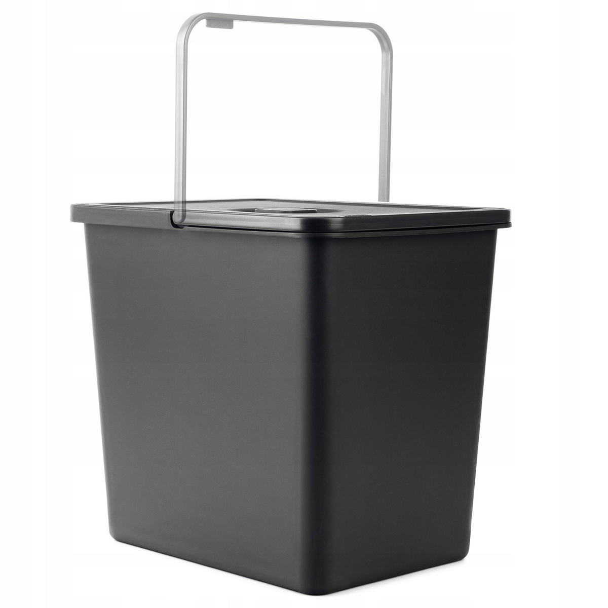 ABFALLBEHÄLTER, 23L, Schwarz - Schwarz, Kunststoff (27/32cm) - KADAX