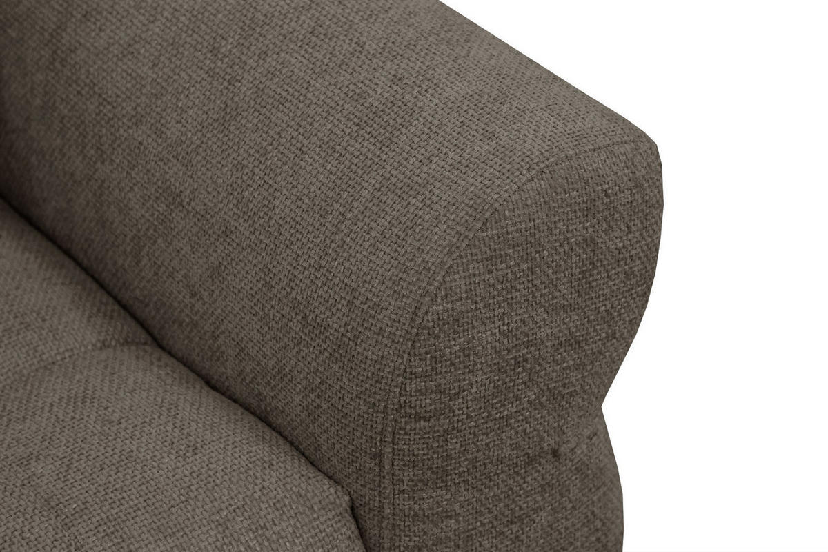 SOFA SALVINI 2-Sitzer, taupe - Taupe/Schwarz, Holzwerkstoff/Textil (176/88/99cm) - Courtois Laville