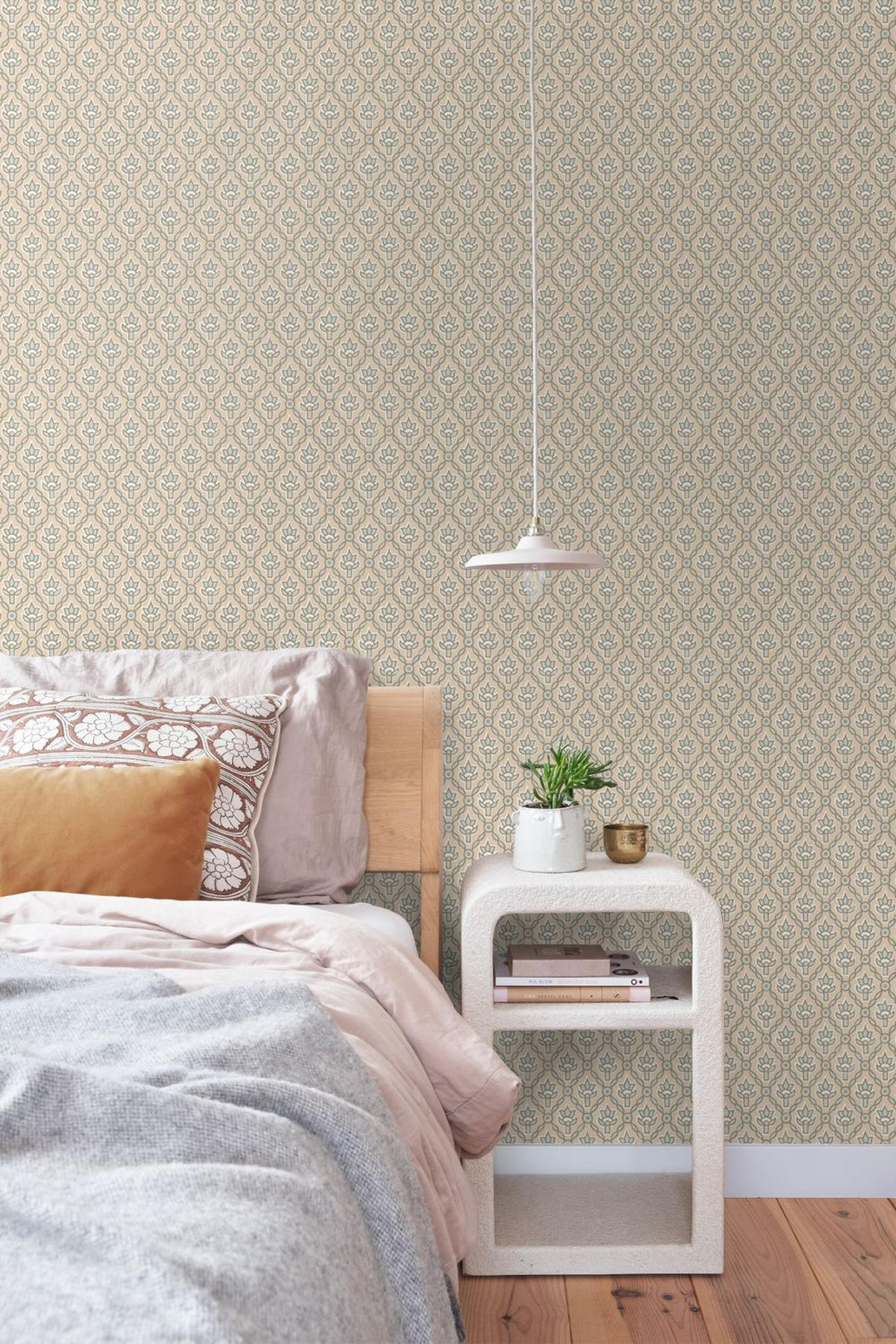 TAPETE Blumenmuster 50 x 900 cm - Blau, Papier (50/900cm) - ESTAhome