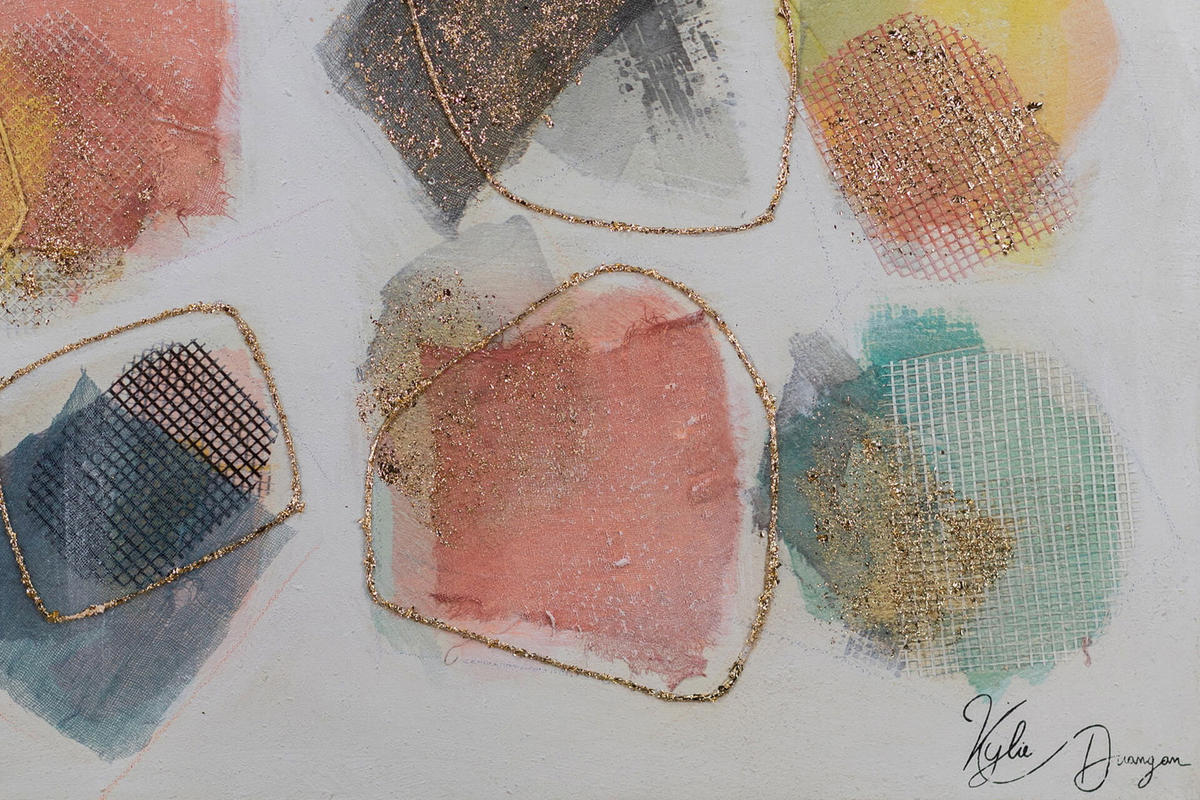 ACRYLBILD HANDGEMALT 100/75 cm - Beige/Weiß, Holz/Textil (100/75cm) - KUNSTLOFT