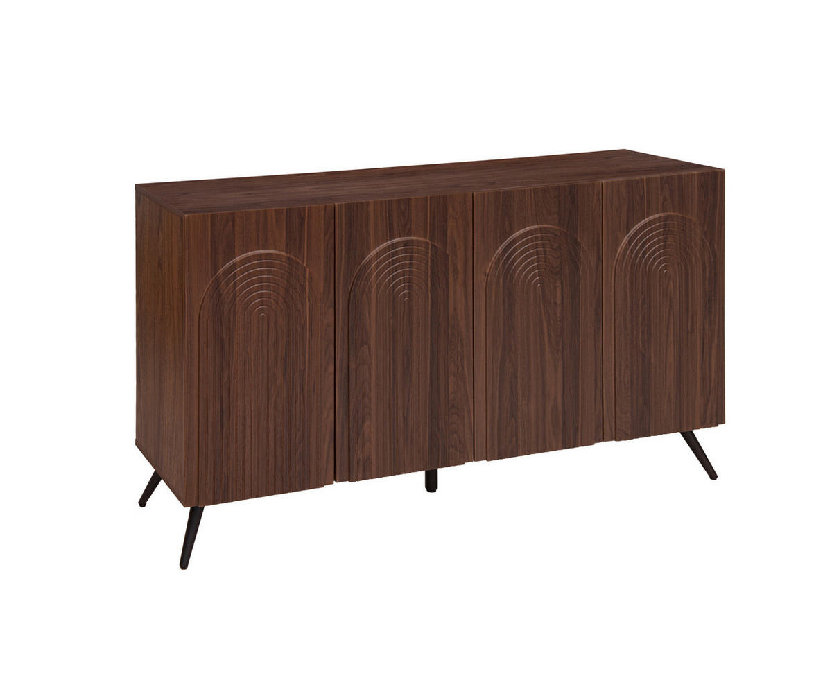 SIDEBOARD 150/38/83 cm walnussbraun aus Holzwerkstoff mit verstellbaren Einlegeböden - Walnussfarben, Holzwerkstoff (150/83/38cm) - OKWISH