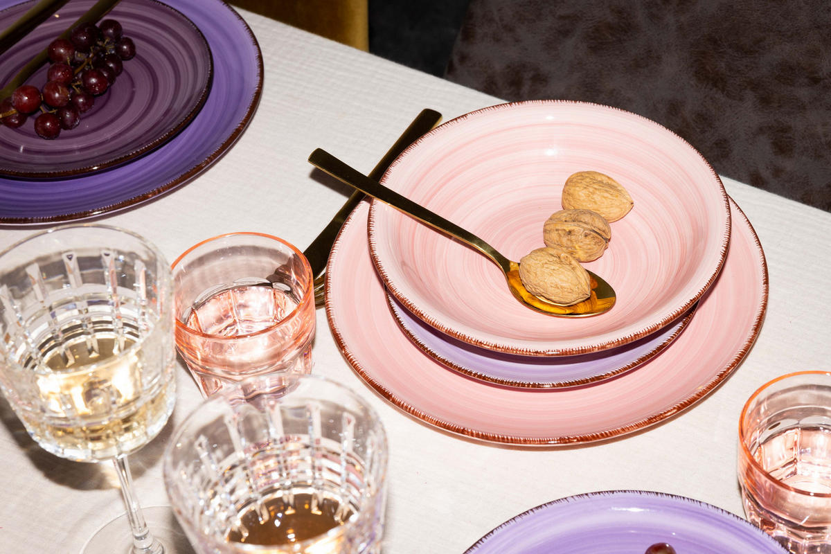 GESCHIRRSET18-TEILIG GESCHIRRSETMykonos 18-teilig / 6 Personen - 6 Frühstücks-/Dessertteller, 6 SUPPENTELLER und 6 ESSTELLER - Multicolor, Keramik (2/2/1cm) - Studio Tavola