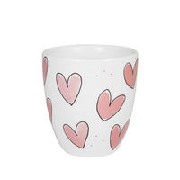 MINI-BECHER Rosa Herzen in Rosa - 200 ml - Multicolor, Keramik (0.2L) - Blond Amsterdam
