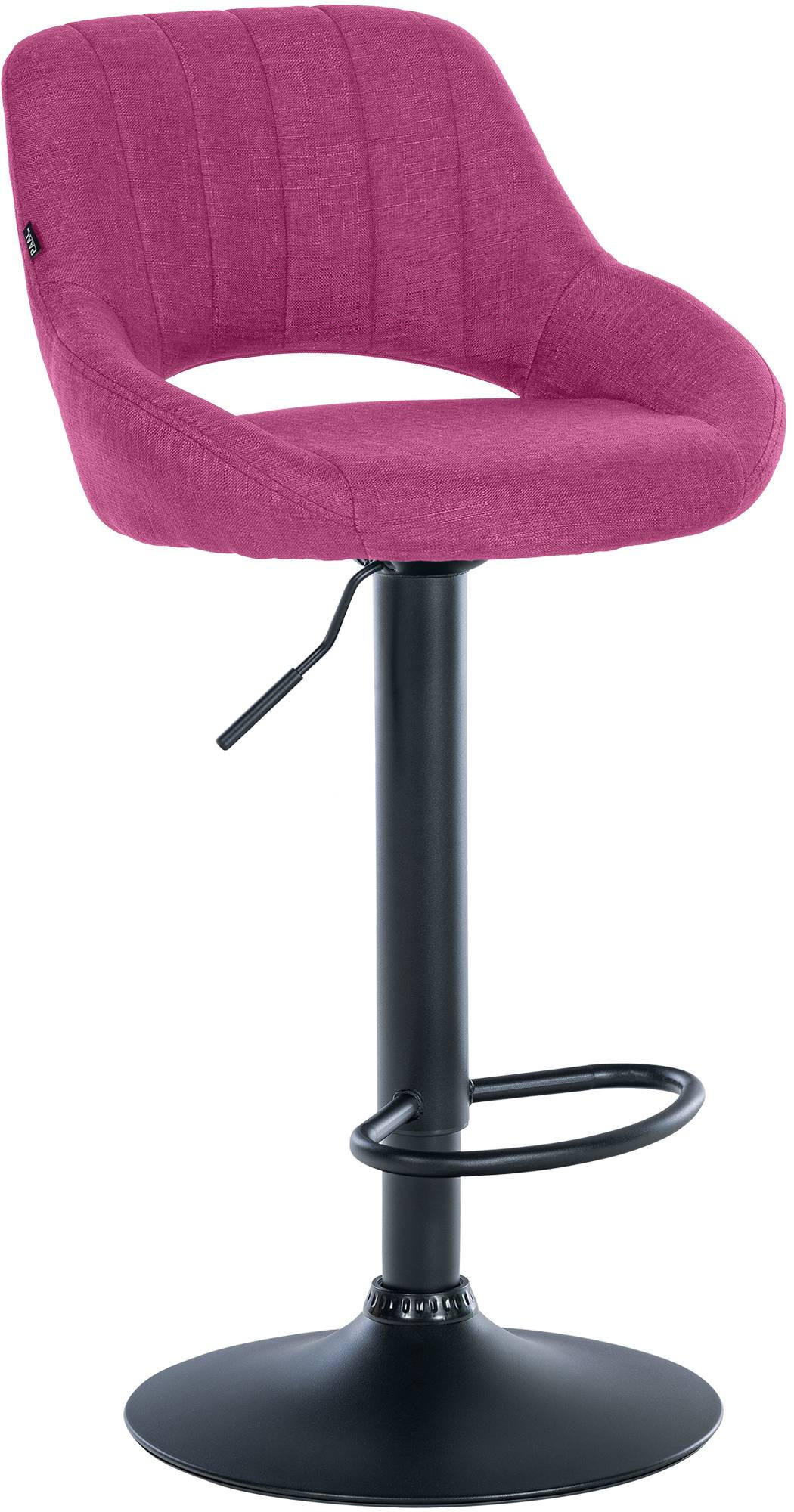 BARHOCKER Stoff Lila - Lila/Schwarz, Textil/Metall (47/85/48cm) - CLP