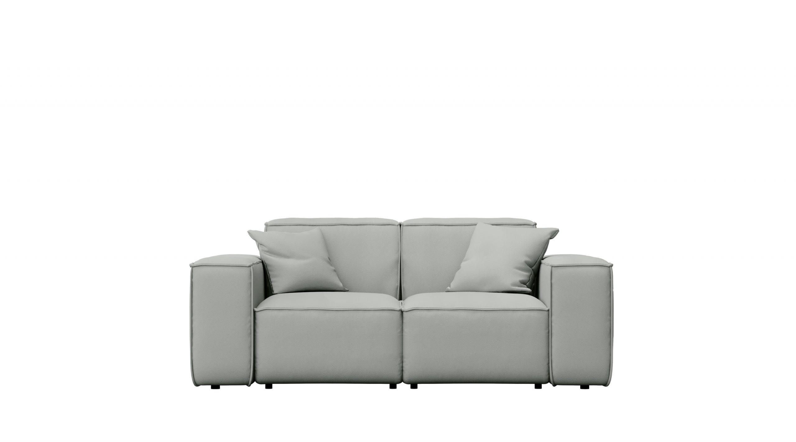 GARTENSOFA Gartenmöbel MALIBU 2 Sitzer Stoff Odyssey Hellgrau - Hellgrau, Holz (186/73/88cm) - Kaiser Möbel