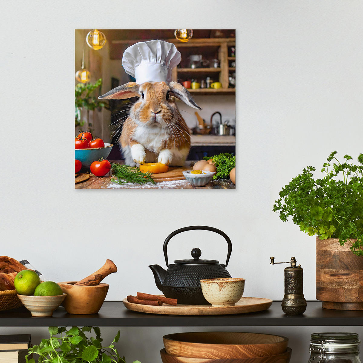 GLASBILD 30x30 cm Küche lustig - Braun, Glas (30/30cm) - artissimo