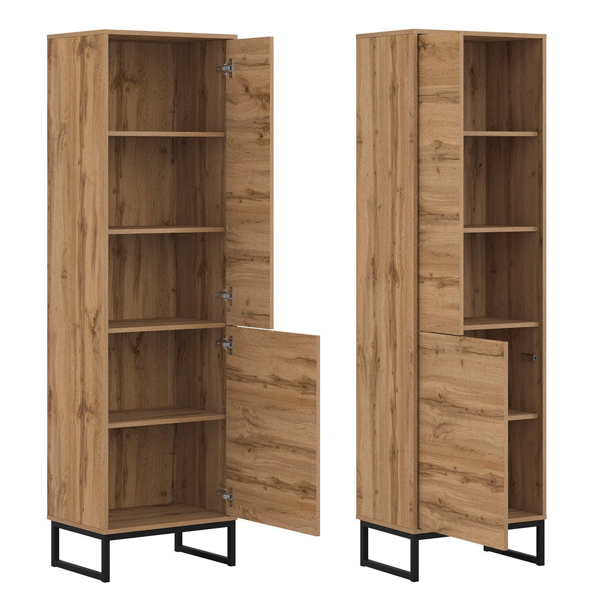 REGÁL NA KNIHY Loa Drevo - hnedá, kompozitné drevo (53.5/180/36.5cm) - Petits-meubles