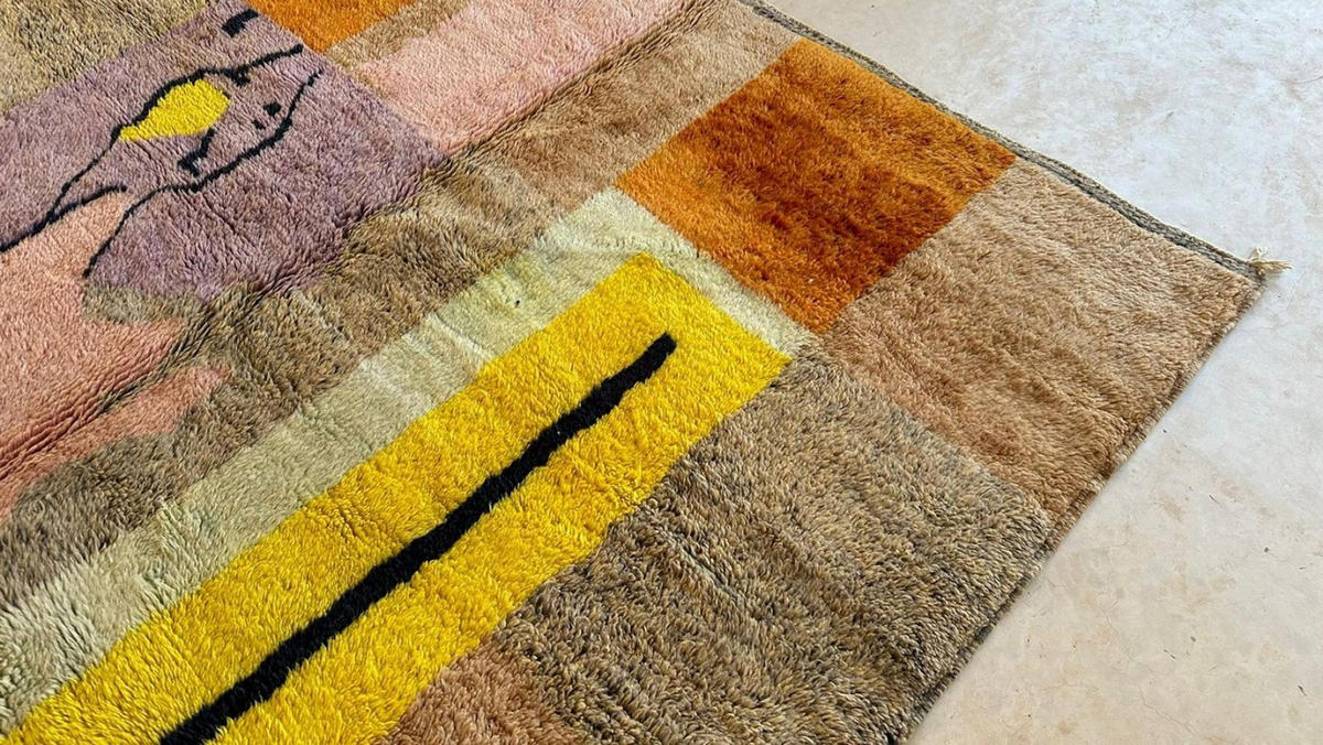 BERBERTEPPICH abstrakt aus Wolle 140x 200 cm - Multicolor, Naturmaterialien (140/200cm) - AFK Living