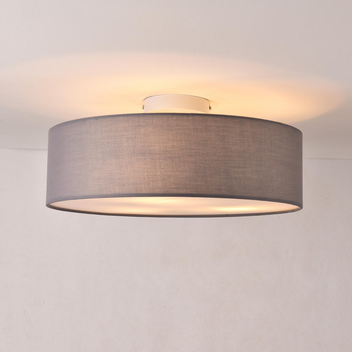 DECKENLEUCHTE Omaha - Grau, Kunststoff (45/45/17cm) - lux.pro