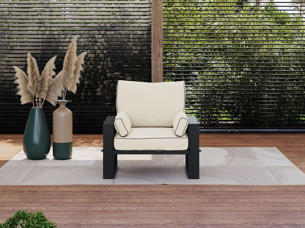 GARTENSESSEL Elba - Beige - Beige, Textil (98/90/87cm) - MKS