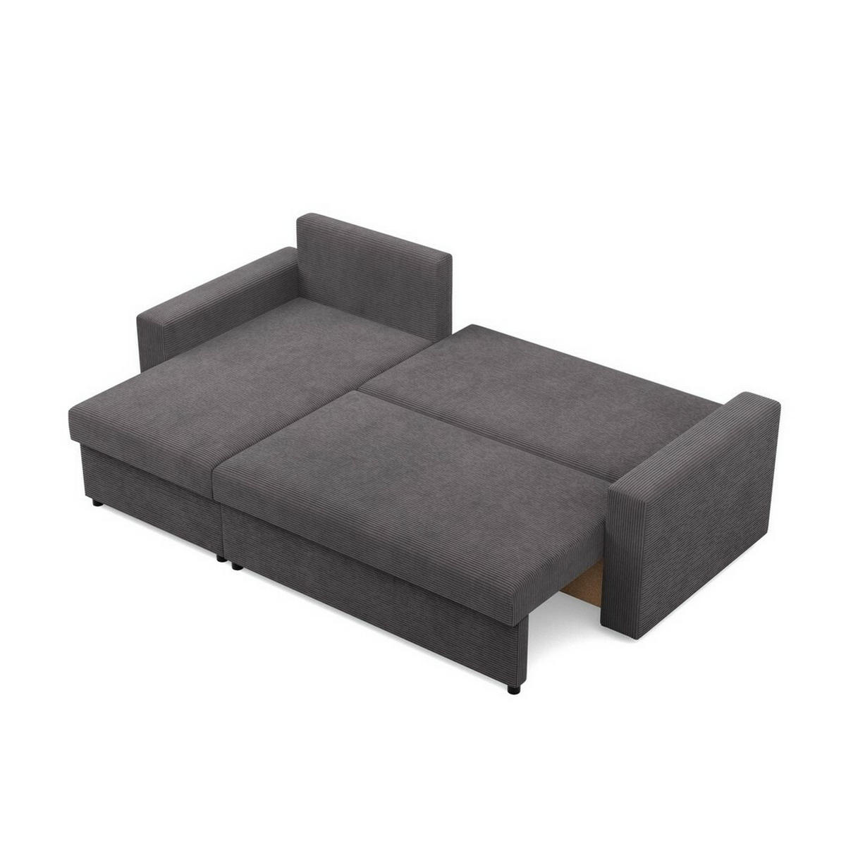 ECKSOFA Neo mit gerader Armlehnen dunkelgrau - Dunkelgrau, Textil (231/140cm) - SIMKAM Furniture