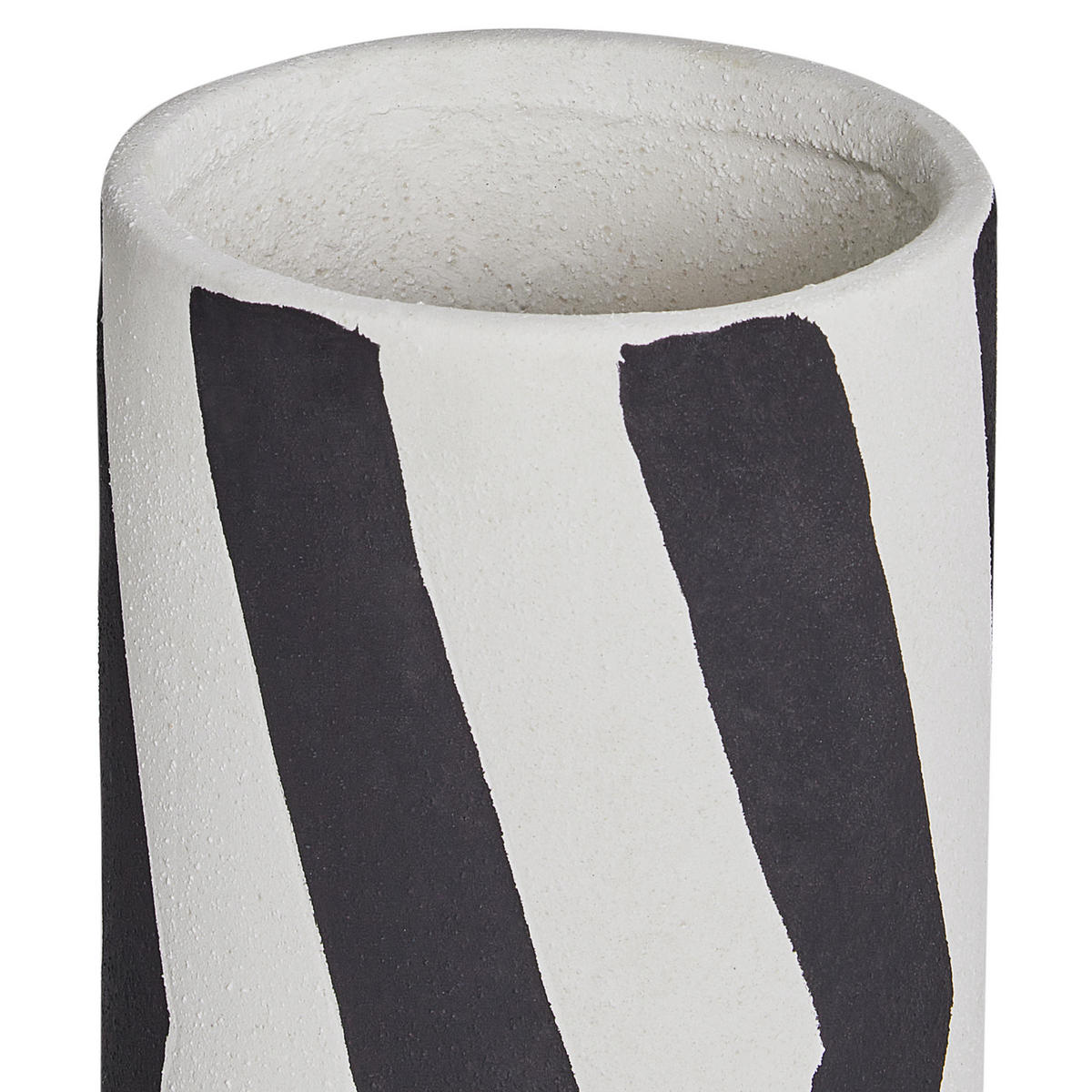 BLUMENVASE Steinzeug weiß Goby - Weiß, Stein (40cm) - Beliani