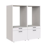 WASCHMASCHINENSCHRANK Serie 2 134cm Breit, 145cm Hoch - Weiß, Holzwerkstoff (134/145/67cm)