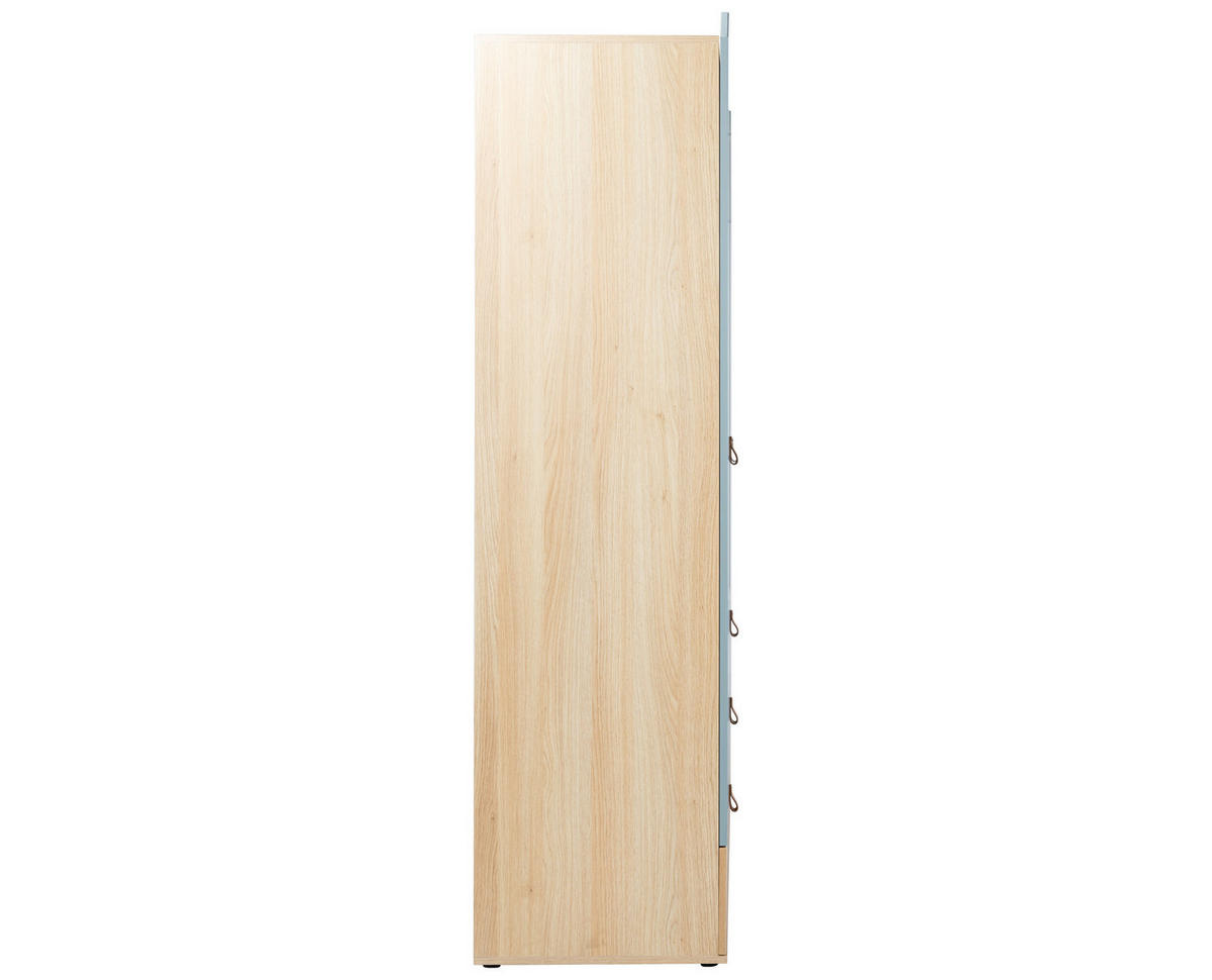 KLEIDERSCHRANK Roofy - Salbeigrün/Eichefarben, Leder/Holz (150/200/51cm) - arthur berndt
