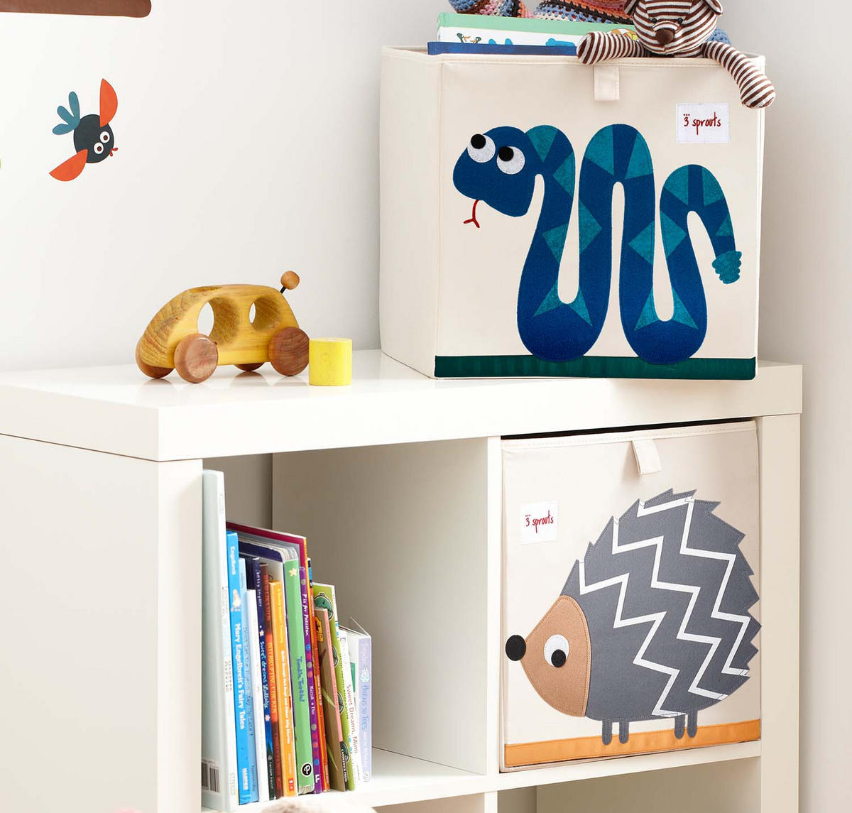 AUFBEWAHRUNGSBOX Schlange 33x33x33cm - Naturfarben, Textil (33/33cm) - 3Sprouts