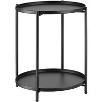 BEISTELLTISCH Oxford,45,5 x 45,5 x 53 cm,schwarz - Schwarz, Metall (45.5/45.5/53cm) - tectake