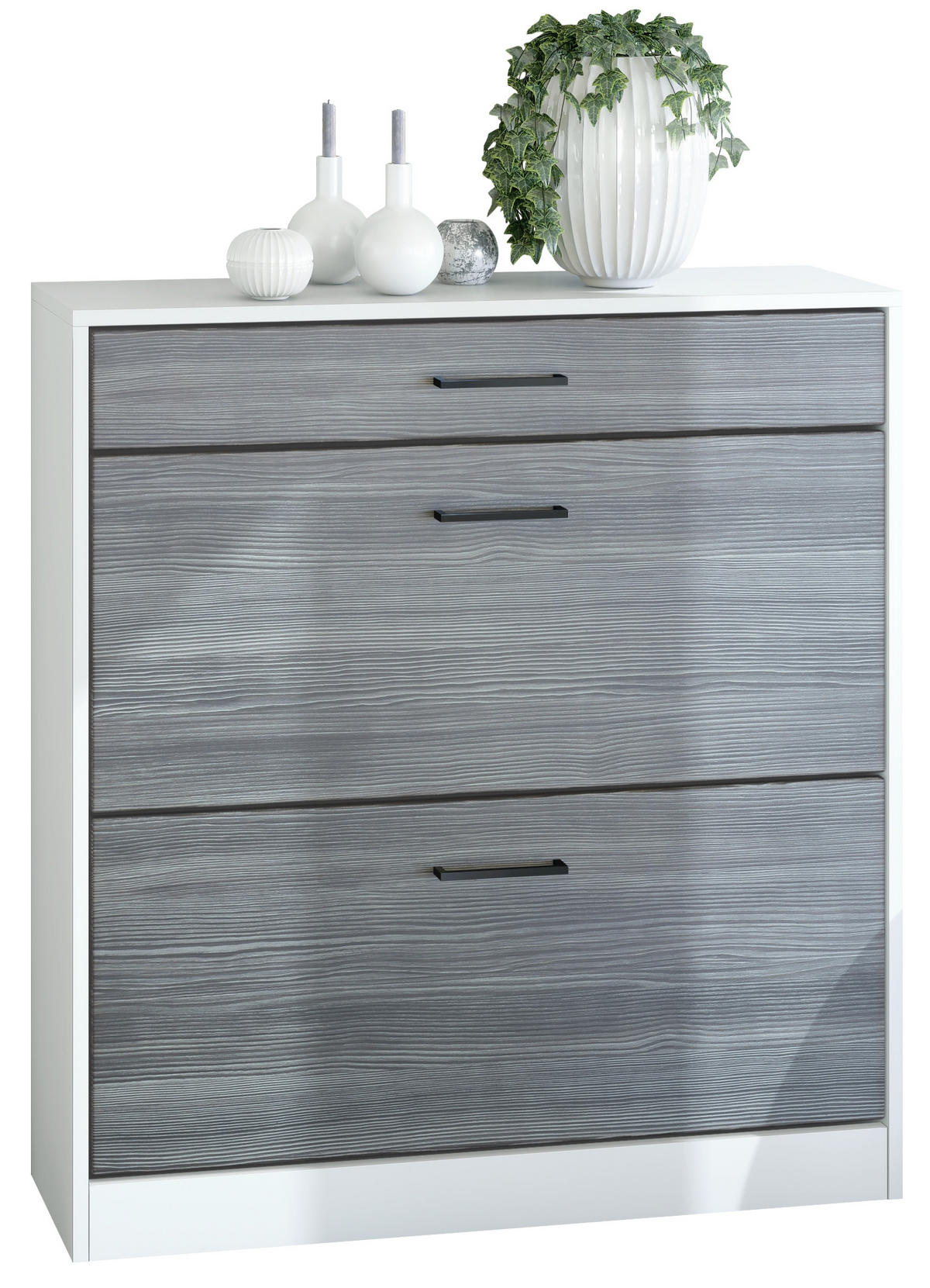 SCHUHSCHRANK Elvas Front in Avola-Anthrazit - Anthrazit, Holzwerkstoff (89/95.5/27cm) - Vladon