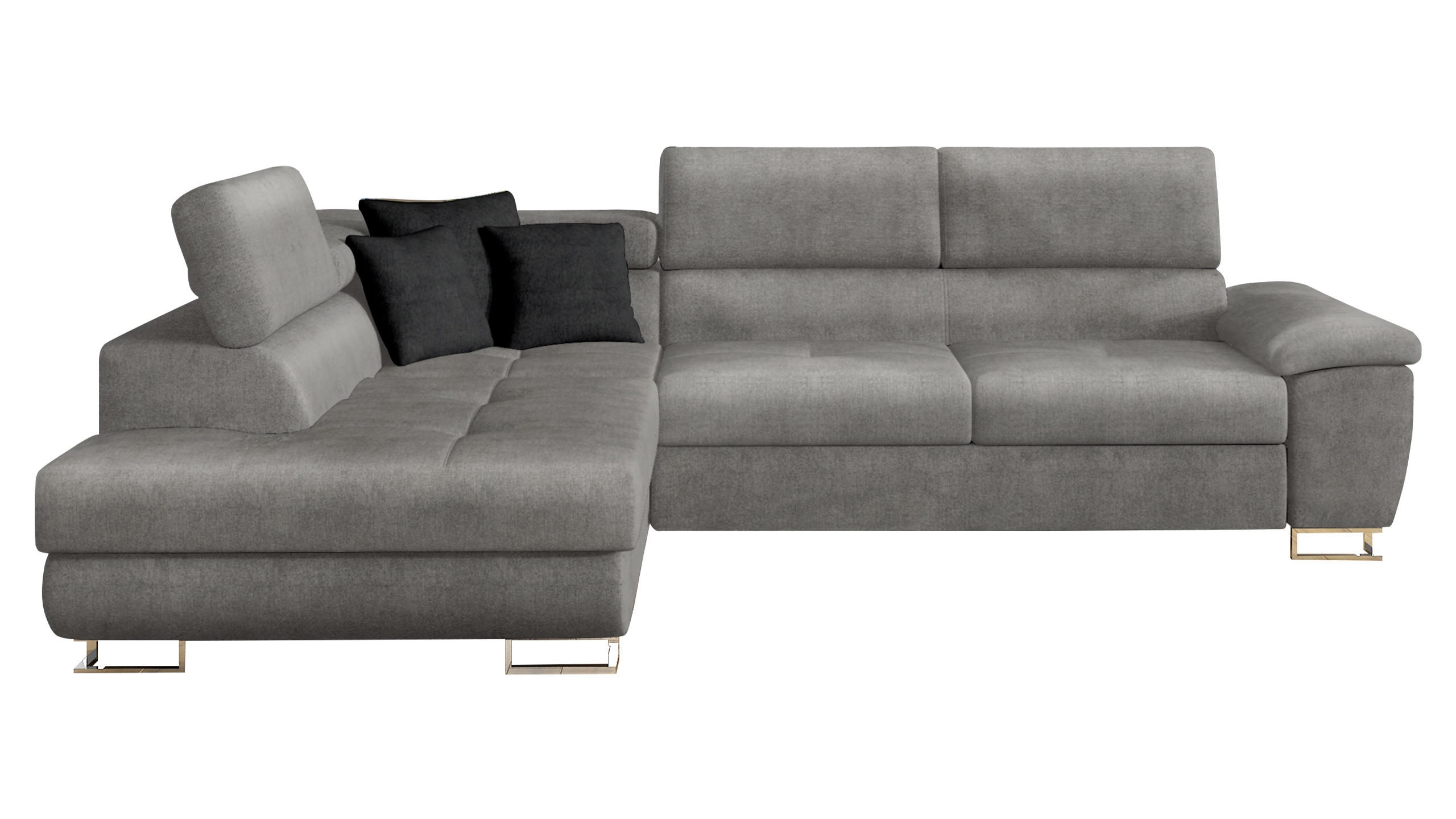 ECKSOFA Cotere, Seite: Links - Silberfarben, Holz/Textil (270/202cm) - MIRJAN24
