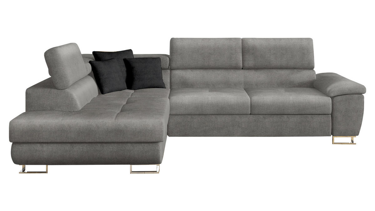 ECKSOFA Cotere, Seite: Links - Silberfarben, Holz/Textil (270/202cm) - MIRJAN24