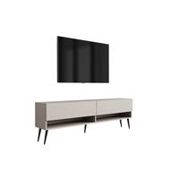 TV-LOWBOARD 170 cm Kaschmir, schwarze schräge Beine, 170 × 32 × 52 cm - Beige, Holzwerkstoff (170/52/32cm) - 3XE LIVING