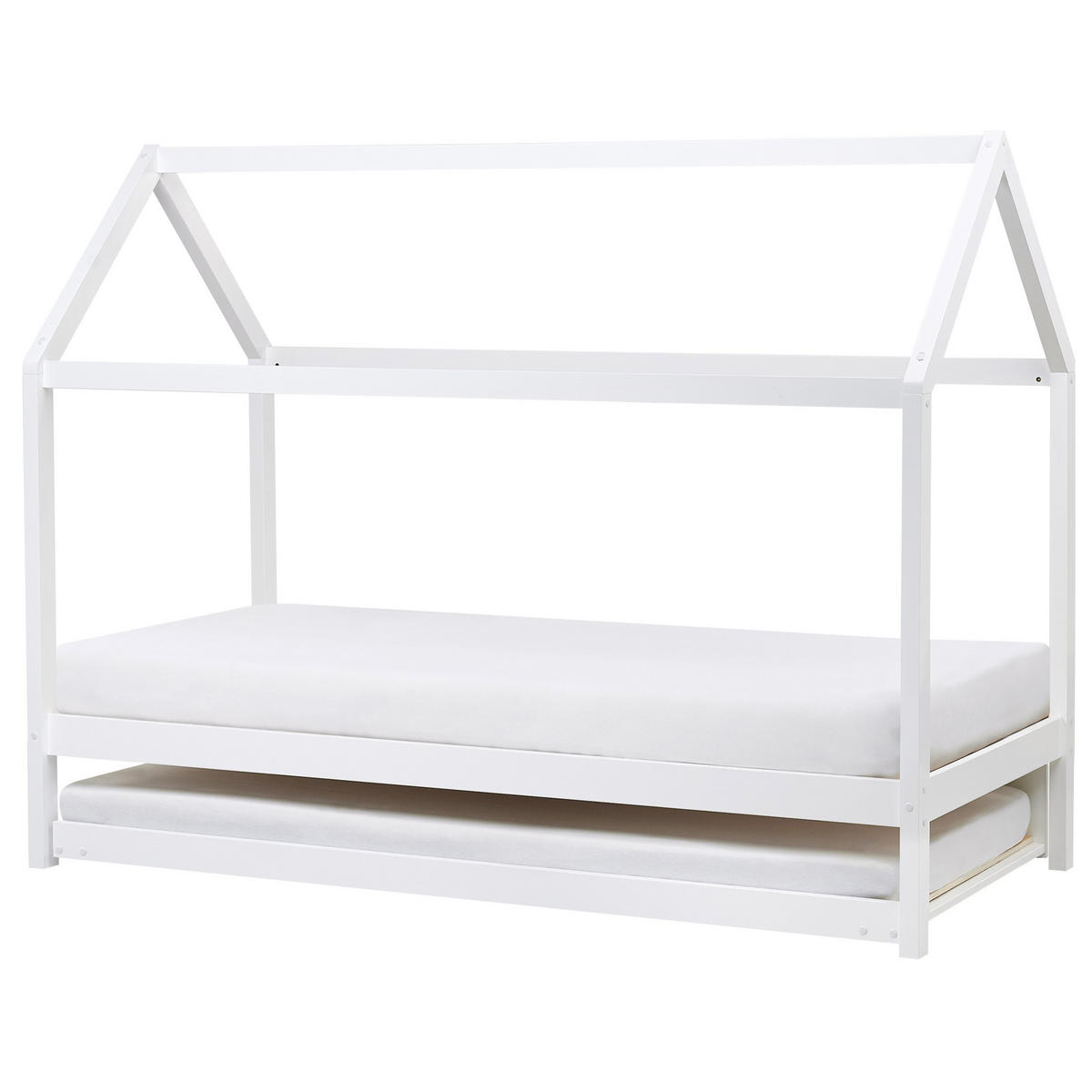 KINDERBETT 90/200 cm Weiß Crillon - Weiß, Holz (90/200cm) - Beliani