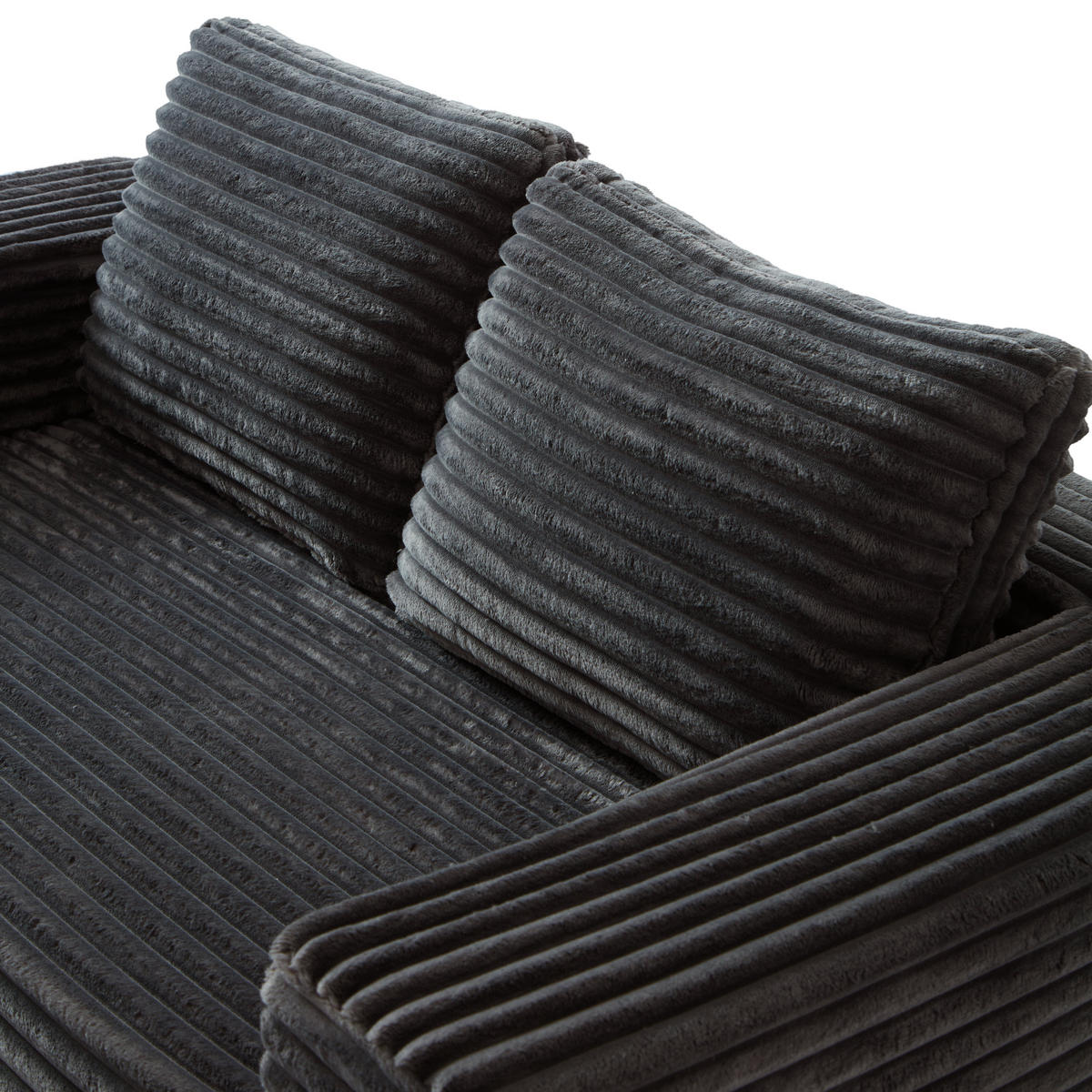 2-SITZER SOFA Cord Grau - Grau, Textil (160/58/88cm) - WISHDOR