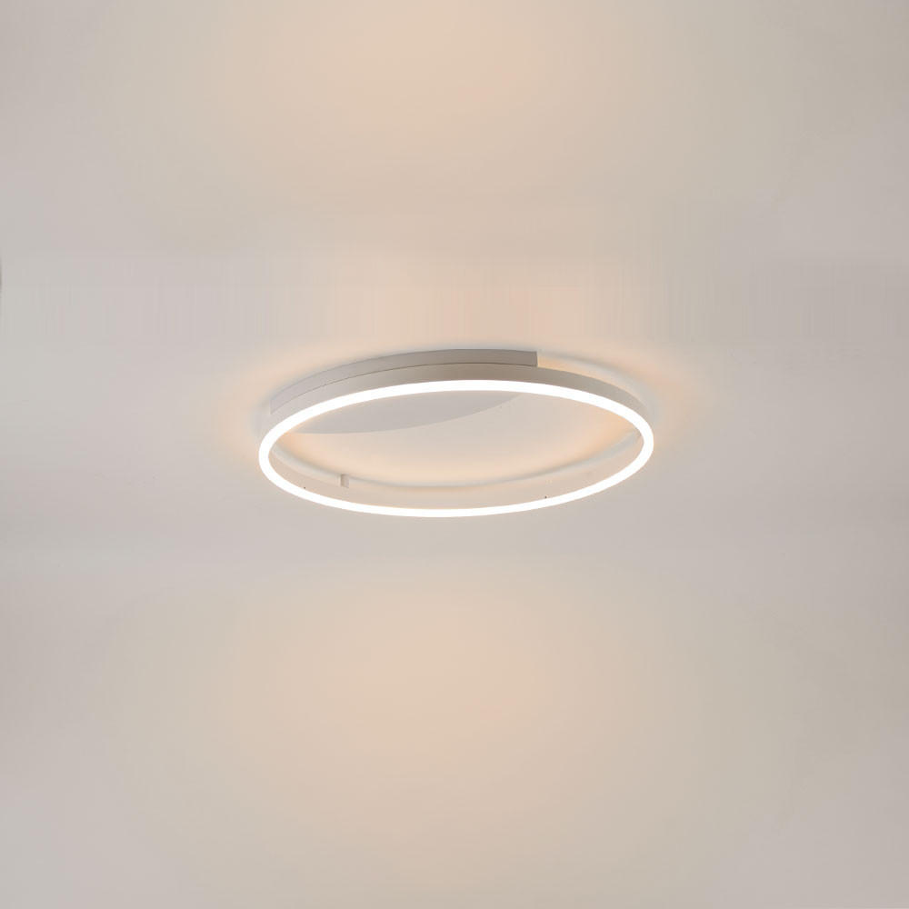 LED-WAND-/DECKENLAMPE Ring Weiß Ø 60cm - Weiß, Metall (60/60/5.5cm) - s.luce