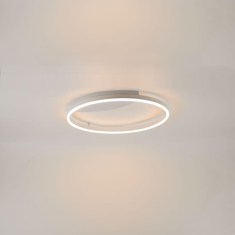 LED-WAND-/DECKENLAMPE Ring Weiß Ø 60cm - Weiß, Metall (60.0/5.5cm) - s.luce