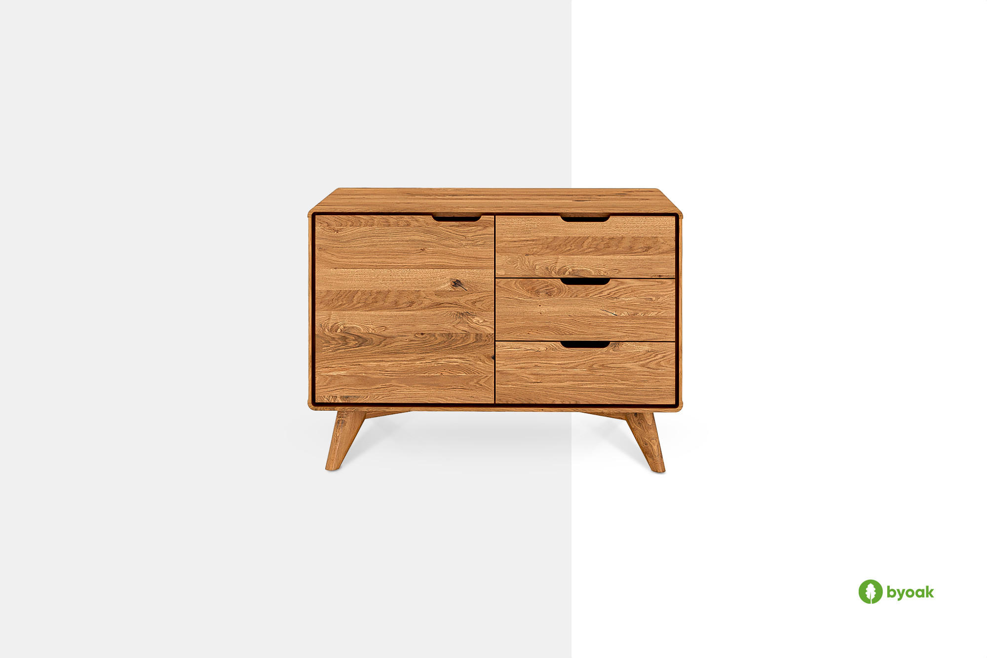 KOMMODE GREG Wildeiche - Wildeiche, Holz (90/63/40cm) - byoak