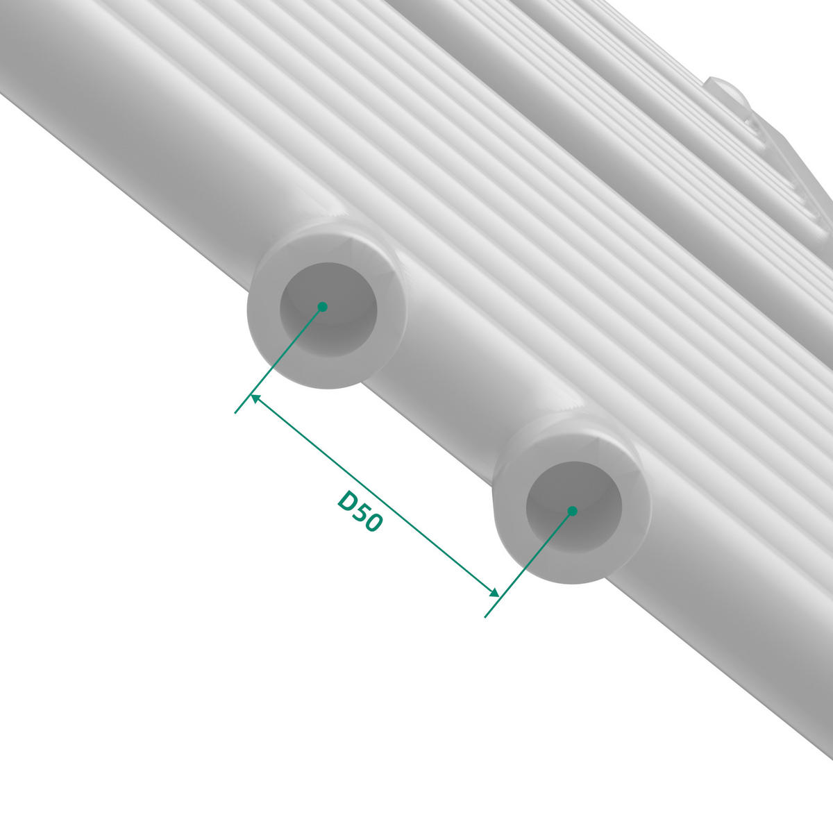 HANDTUCHHEIZKÖRPER Voss I. - Weiß, Metall (50/120/3cm) - [neu.haus]