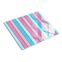 GLASPLATTE 60x52 cm Farbige Streifen - Multicolor, Glas (60/0.4/52cm) - TULUP