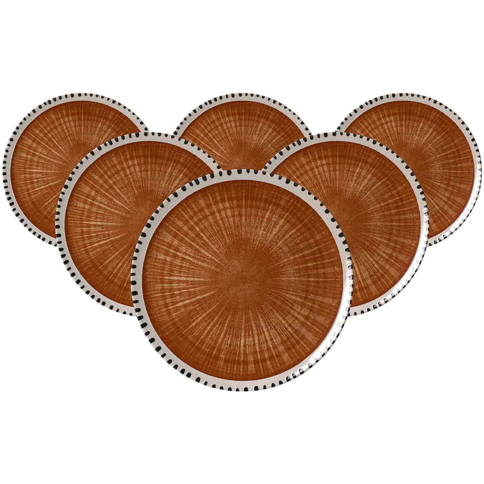 PLATZTELLER Natura Braun ø 32 cm 6er Set - Braun, Keramik (32cm) - Ritzenhoff Breker
