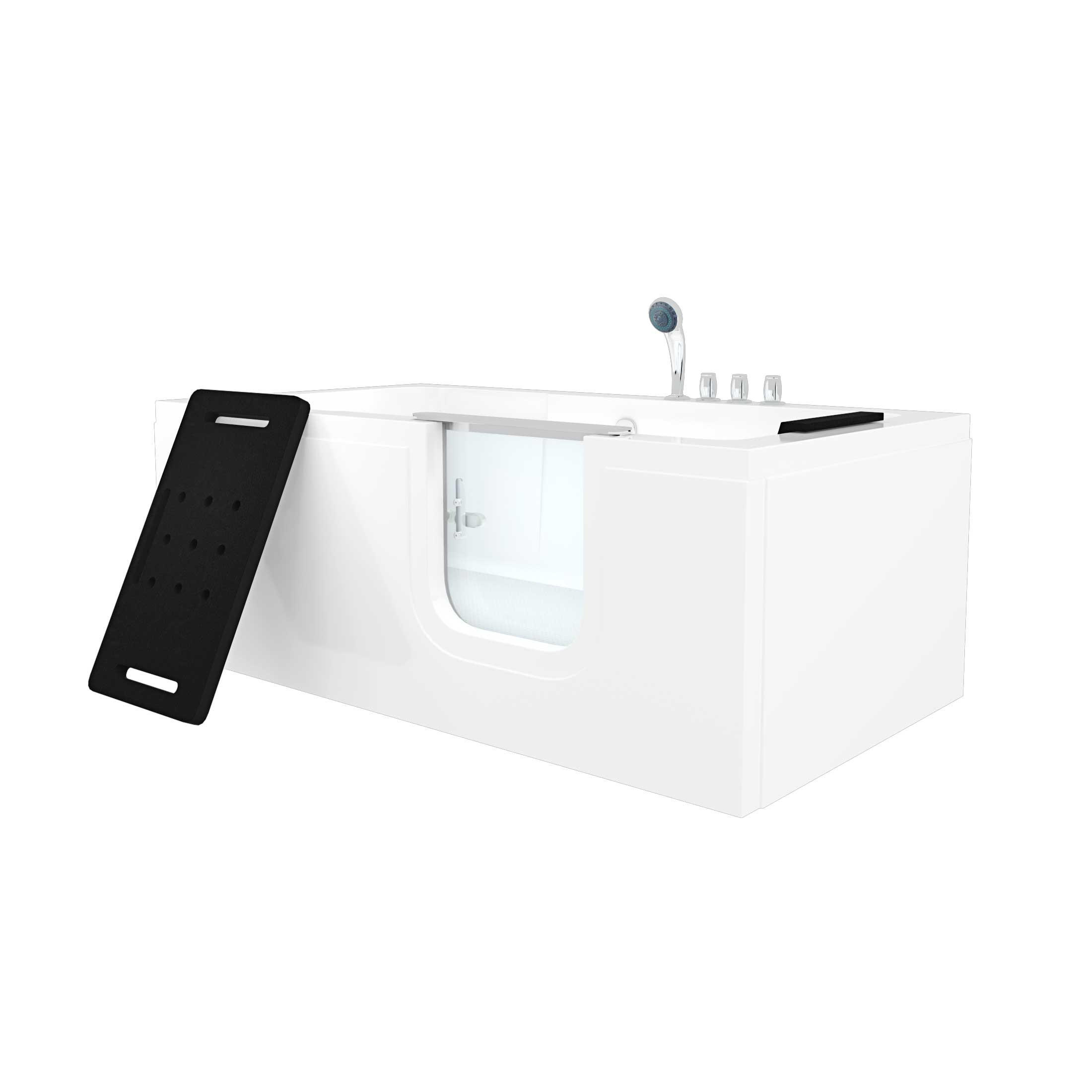 SENIORENWANNE S15-TH-R Weiß - Weiß, Glas/Kunststoff (150/54/75cm) - AcquaVapore by Sandra Jentho