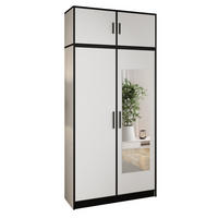 DREHTÜRENSCHRANK ROJ MIT AUFSATZ 2D weiß - Weiß, Holzwerkstoff (105/247/39cm) - Kier Furniture