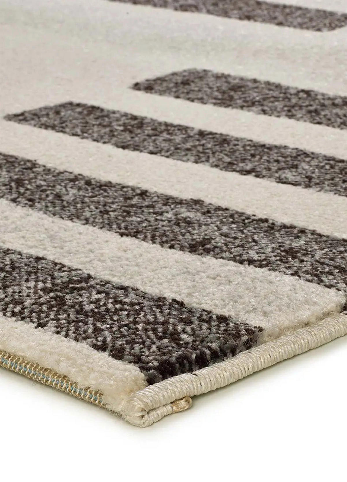 KURZFLORTEPPICH Beige / Schwarz Lessia 160/230 cm - Beige/Schwarz, Naturmaterialien/Textil (160/230cm) - Atticgo