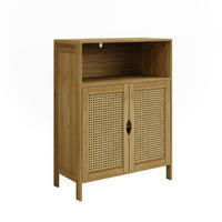 STŘEDNÍ SKŘÍŇKA Liora Bambus - zelená barva, kompozitní dřevo (60/80/29cm) - Vicco