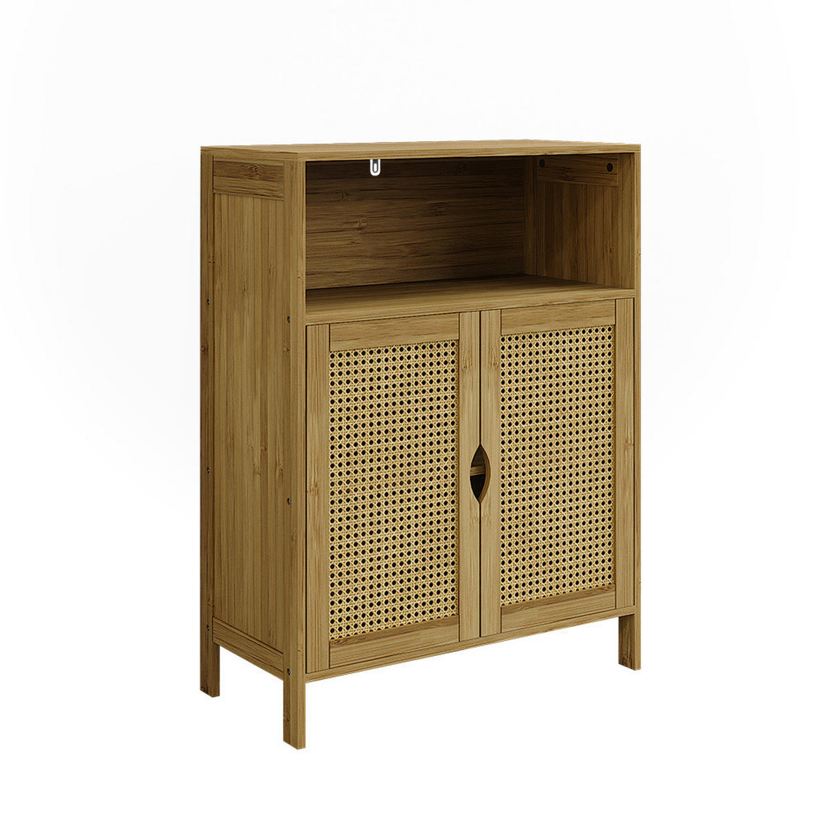 STŘEDNÍ SKŘÍŇKA Liora Bambus - zelená barva, kompozitní dřevo (60/80/29cm) - Vicco