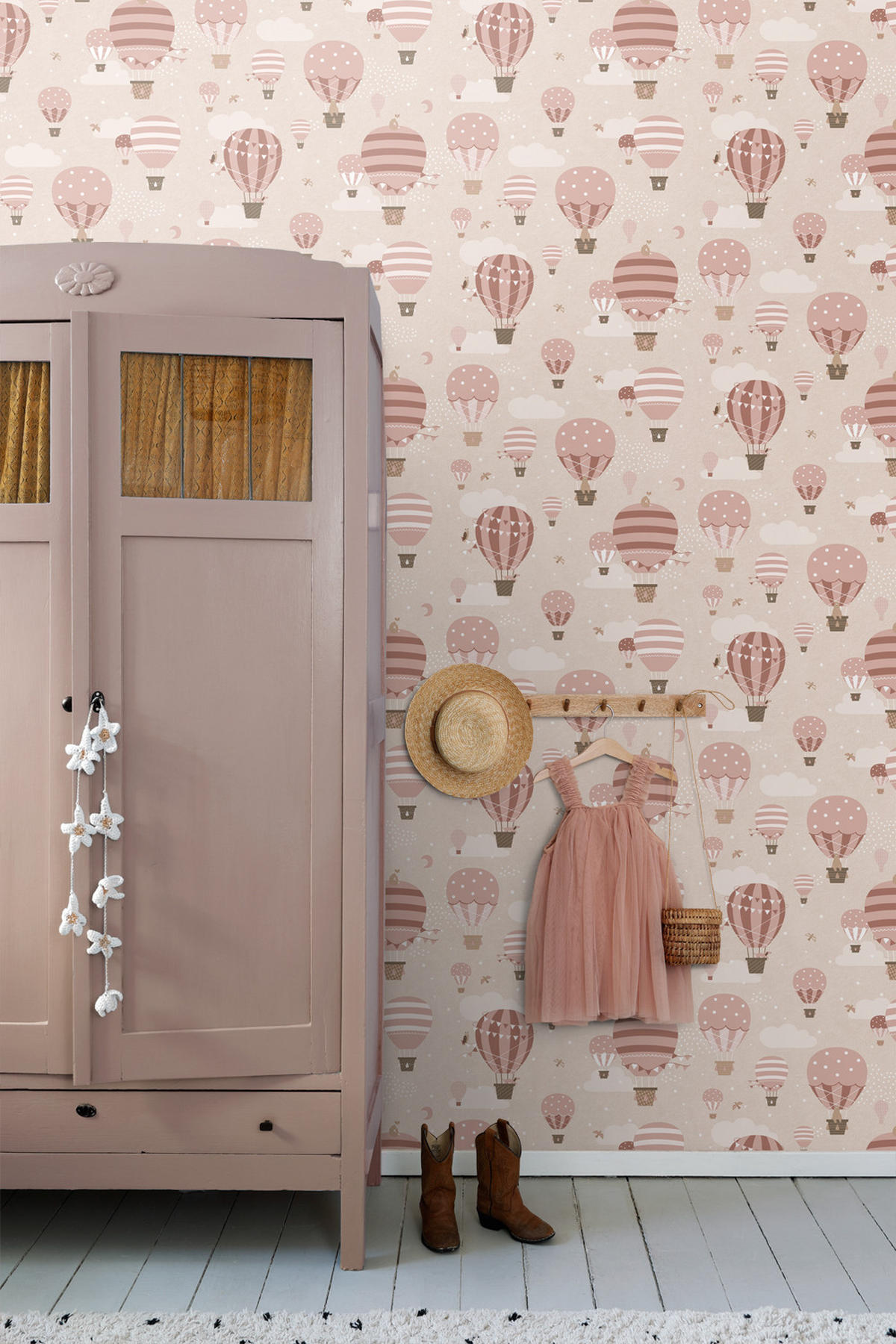 TAPETE Luftballons 50 x 900 cm - Pink, Papier (50/0.1cm) - ESTAhome