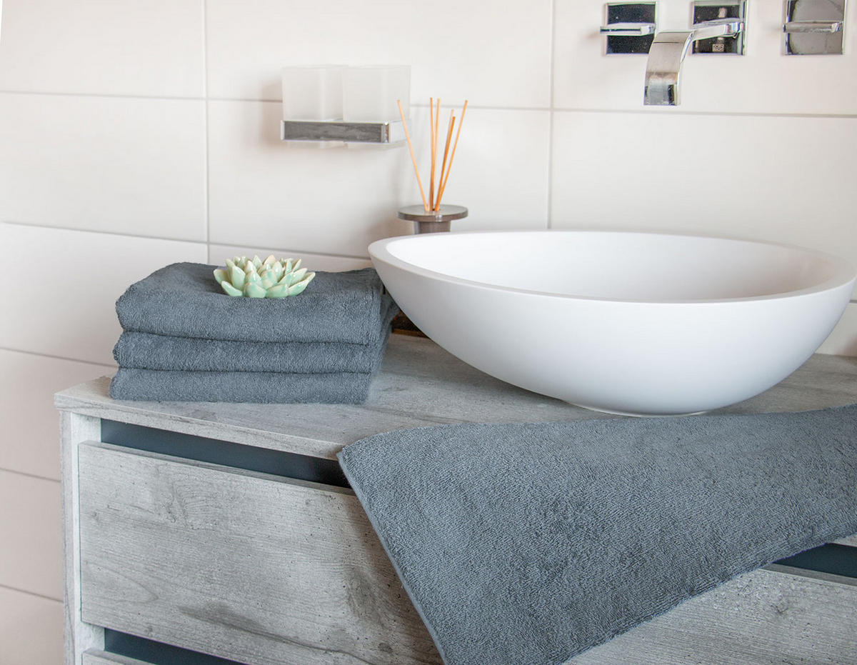 HANDTÜCHER, 4er-Set, 50x100 cm, 100% Baumwolle, Grau - Grau, Textil (50/100cm) - Zollner
