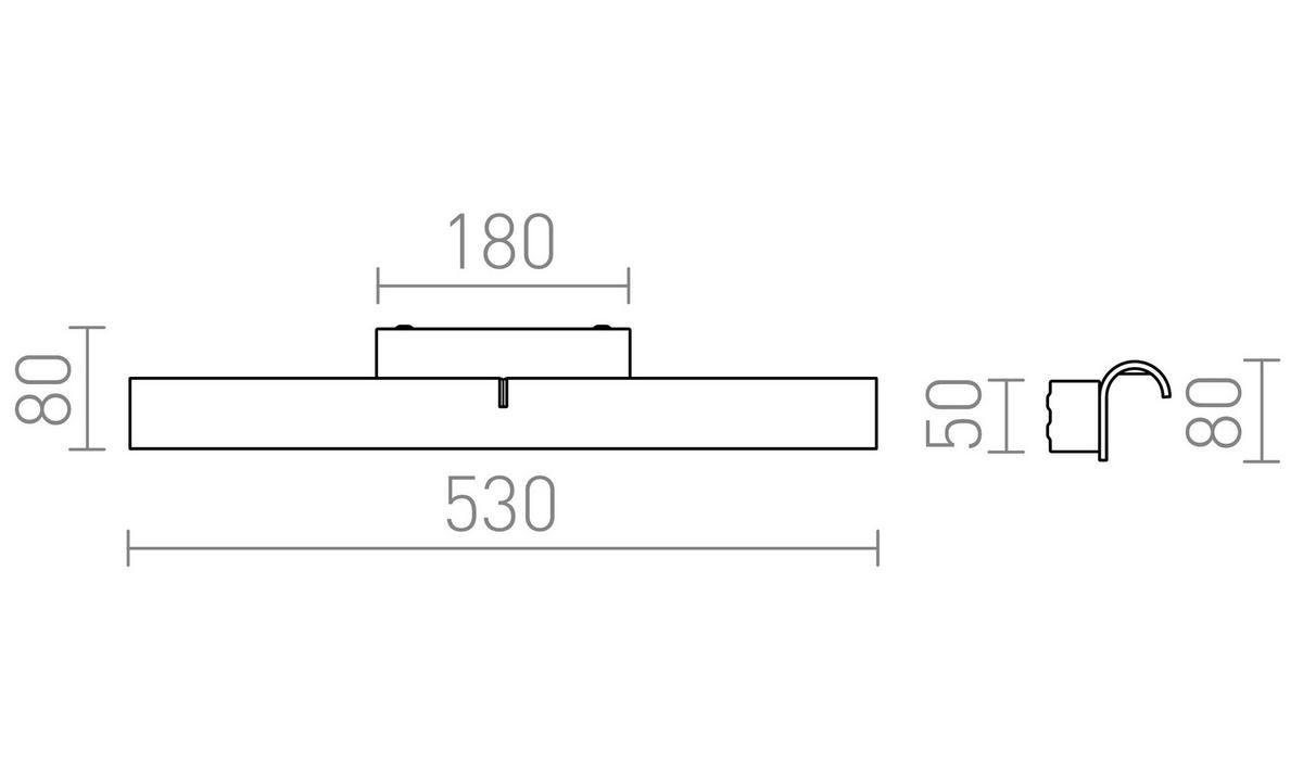 WANDLEUCHTE MARAIS 53 Weiß 18 W IP44 - Weiß, Metall (53/8/8cm) - Rendl