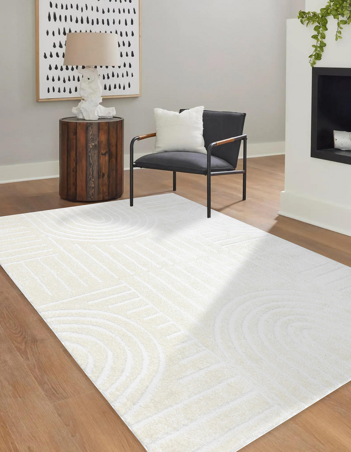 TEPPICH Mode 160/220 cm - Creme, Textil (160/220cm) - rugsX