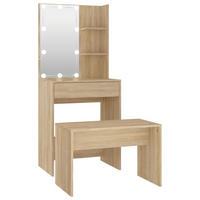 SCHMINKTISCH Dugan 60/40/140 cm - Braun, Holzwerkstoff (60/140/40cm) - Nettlife