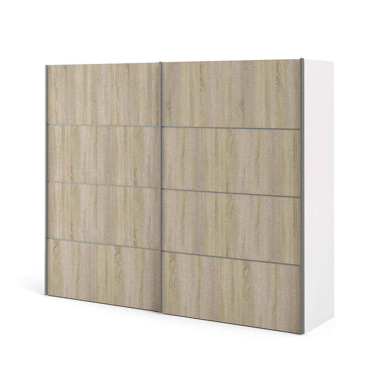 SCHWEBETÜRENSCHRANK Eiche Dekor - Beige, Holzwerkstoff (243/202/64cm) - ebuy24