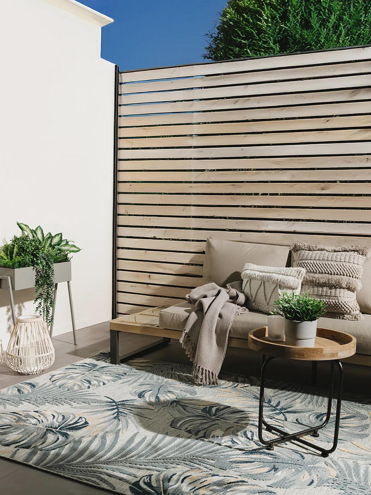 VNITŘNÍ a venkovní koberec Flora Vícebarevné 120x170 cm - béžová, plast/umělá hmota (120/170cm) - benuta